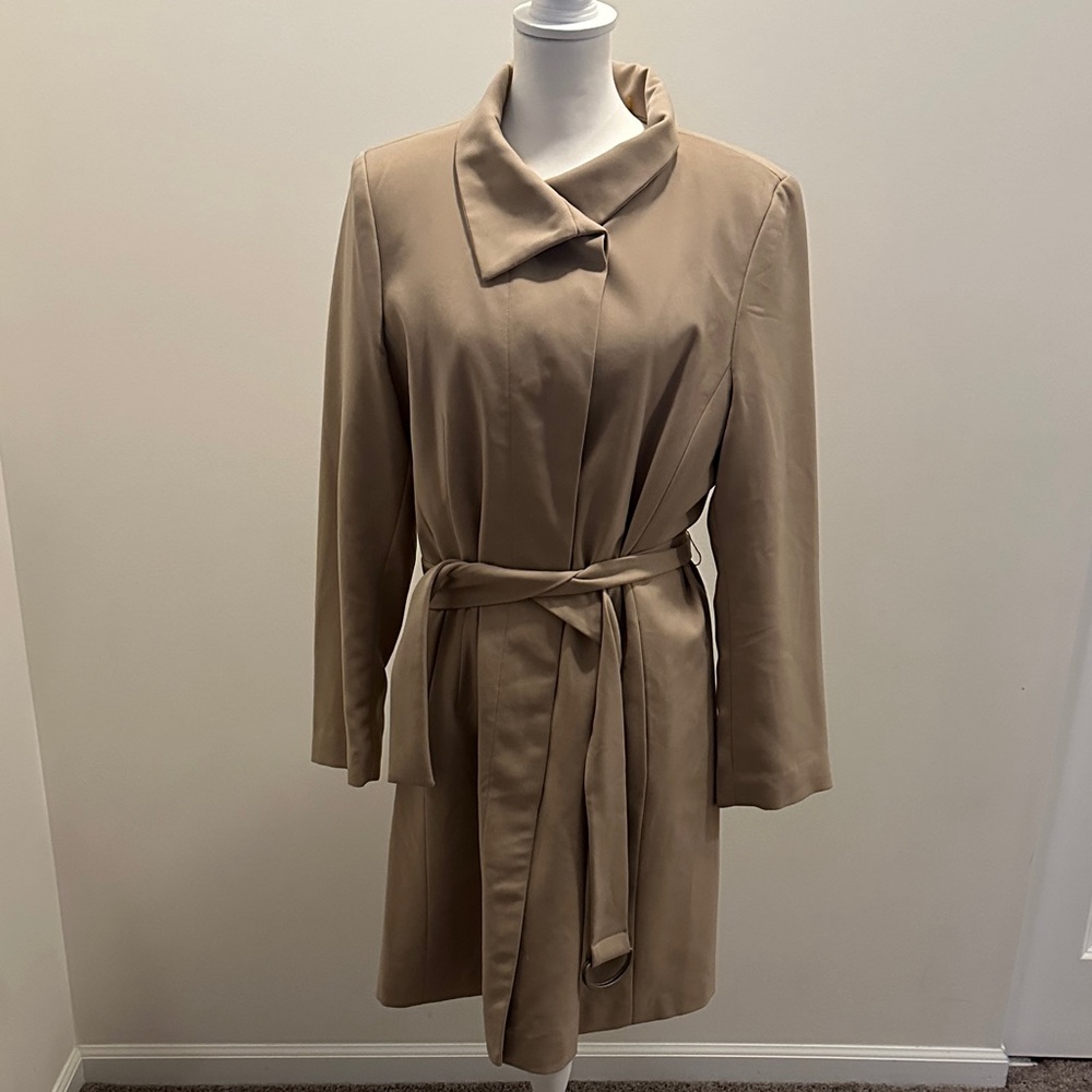 Calvin Klein Tan Belted Coat